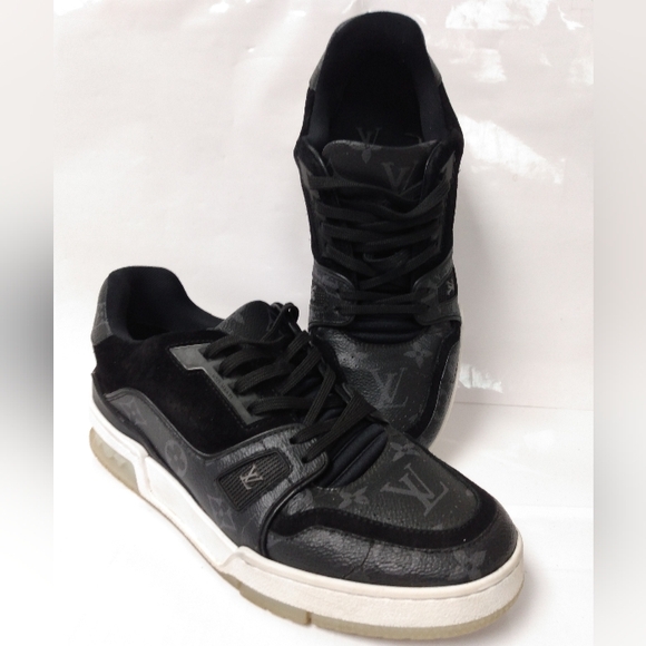 LOUIS VUITTON TRAINER SNEAKERS SIZE 6.5 - Picture 1 of 15